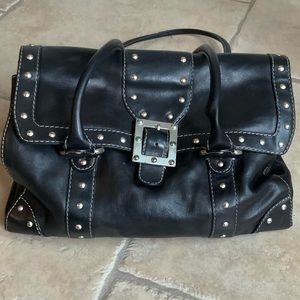 Vintage Michael Kors Black Leather Studded Shoulder Bag